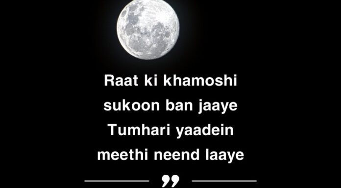 Good Night Shayari in English Good Night Shayari in English